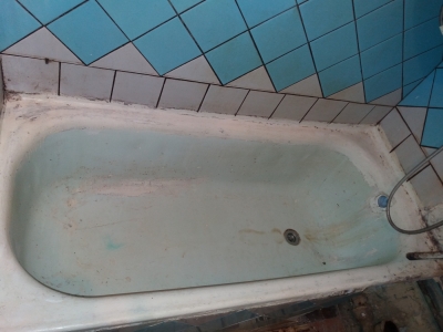 Реставрация старой стальной ванны в Тернополе